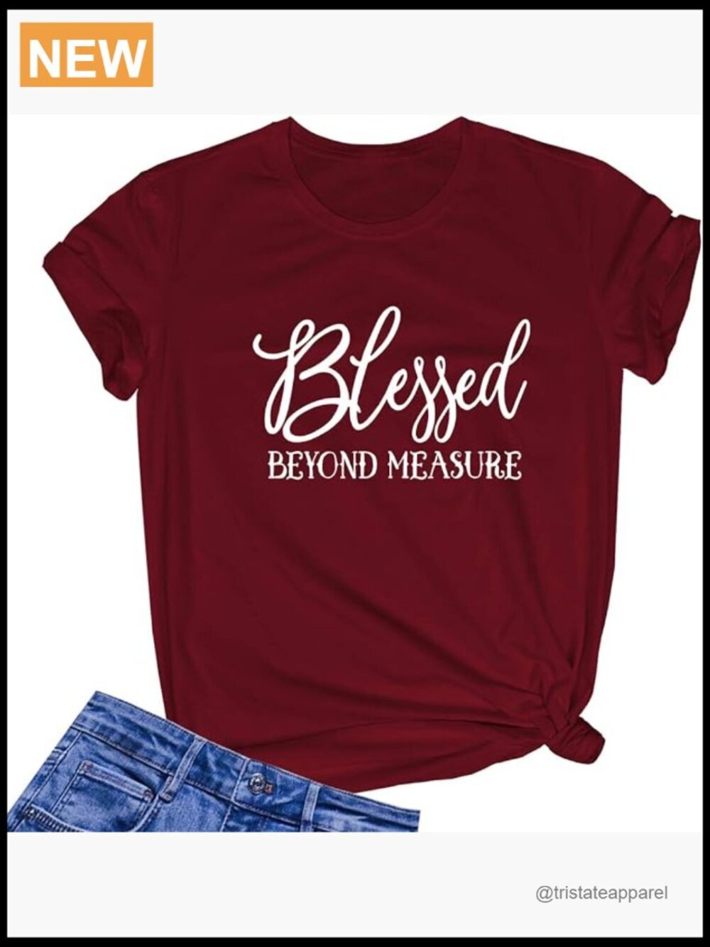 Blessed Beyond Measure Graphic T-Shirt Cute Top Tee